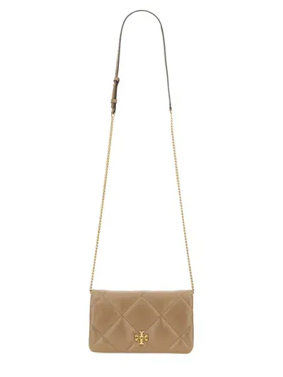 Tory Burch Wallet With Chain "kira" In Brown