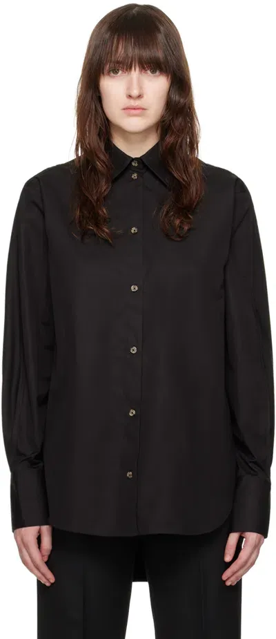 Totême Black Droptail Shirt In 001 Black