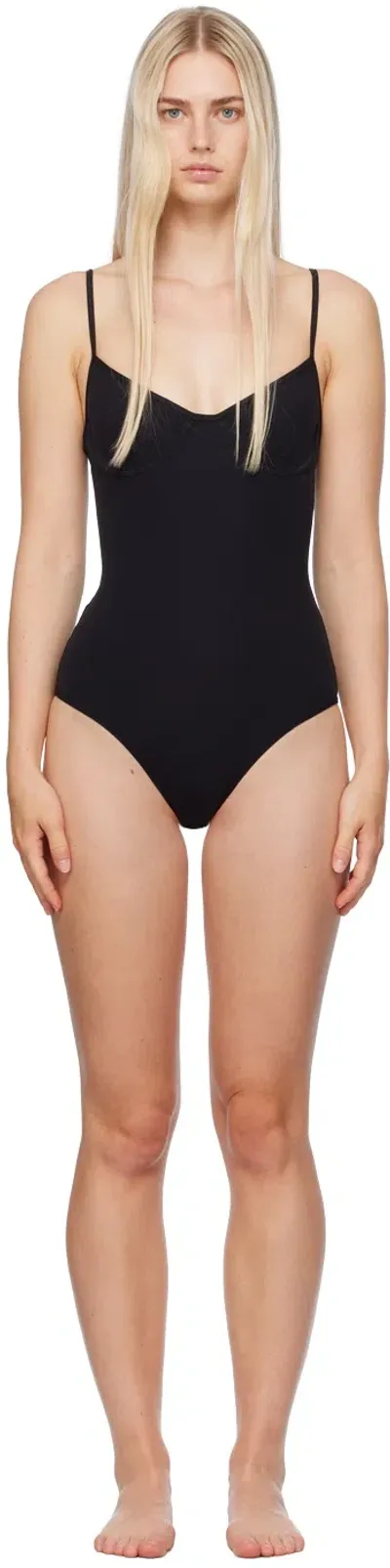 Totême Black Half-cup One-piece In 001 Black