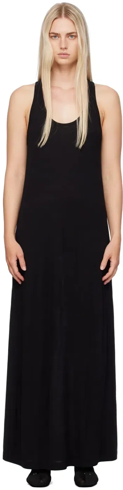 Totême Black Scoop-neck Maxi Dress In 001 Black