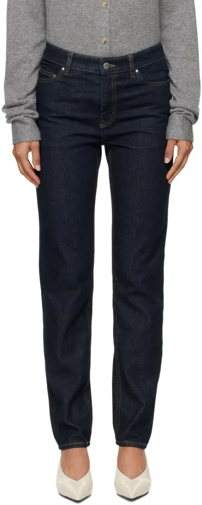 Totême Blue Low Taper Jeans In Slate 245