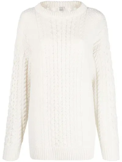 Totême Cable-knit Jumper In Neutrals