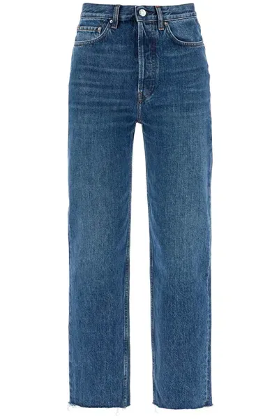 Totême Classic Cut Cropped Jeans In Blue