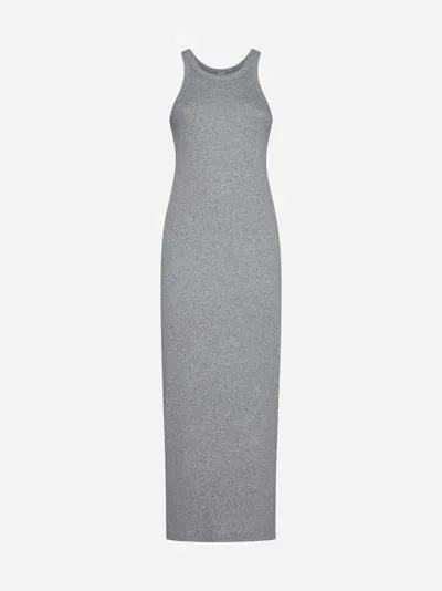 Totême Tank Maxi Dress In Grey Melange