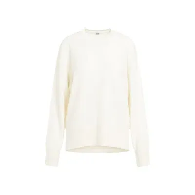 Totême Crewneck Pullover In White