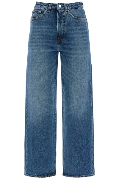 Totême Cropped Flare Jeans In Blue