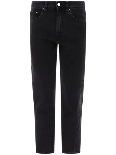 Totême Cropped Straight-leg Jeans In Black