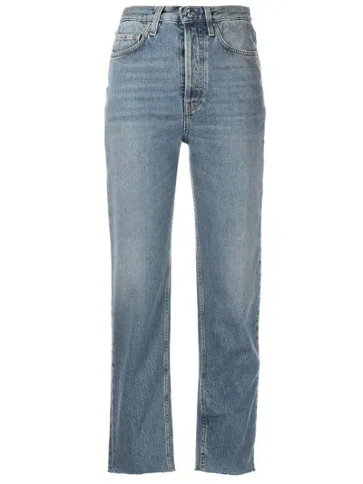 Totême Cropped Straight-leg Jeans In Blue