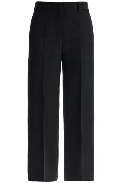 Totême Wool Cropped Trousers In Black