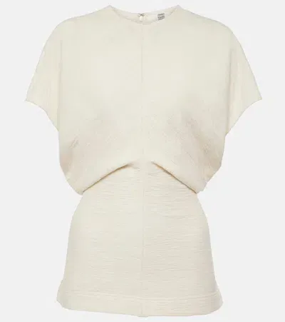 Totême Draped Top In Cream