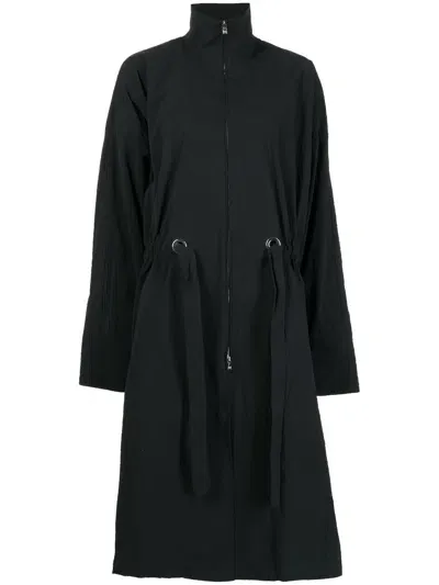 Totême Drawstring-fastening Waist Parka Coat In Schwarz