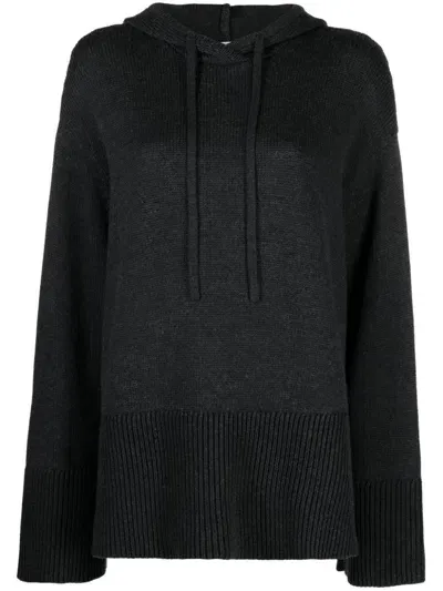 Totême Drawstring Hood Wool-blend Jumper In Grey