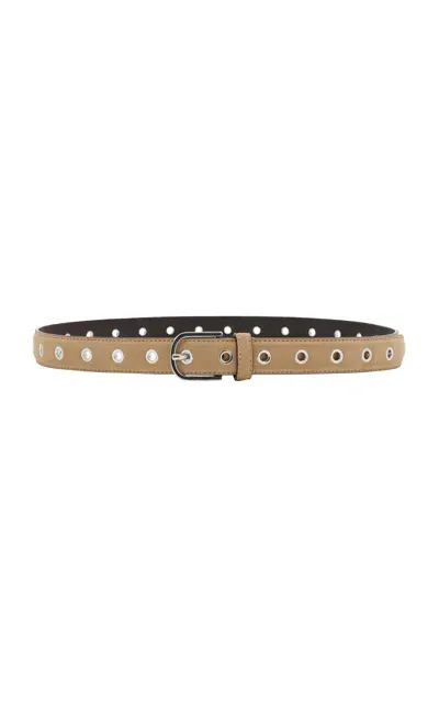 Totême Eyelet Suede Belt In Neutral