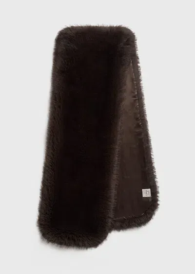 Totême Faux Fur Stole Beaver Brown