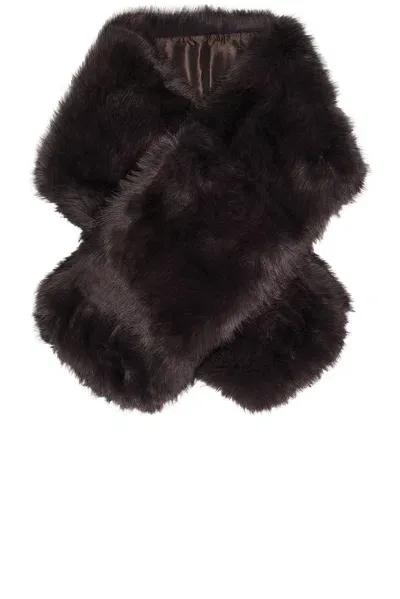 Totême Faux Fur Stole In Beaver Brown