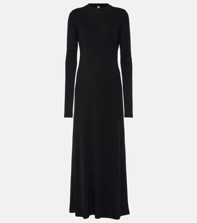 Totême Jersey Maxi Dress In Black