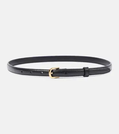 Totême Leather Belt In Schwarz