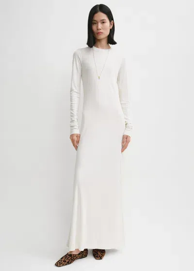 Totême Long-sleeve Jersey Dress Meringue