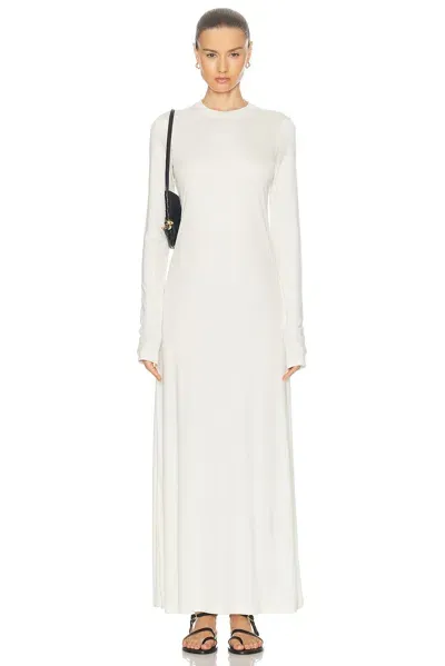 Totême Long Sleeve Jersey Dress In Meringue