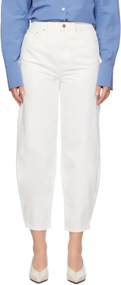 Totême Off-white Barrel Leg Jeans In 110 Off-white