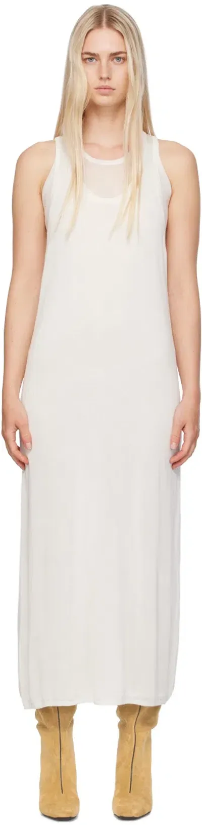 Totême Off-white Layered Maxi Dress In 187 Talc