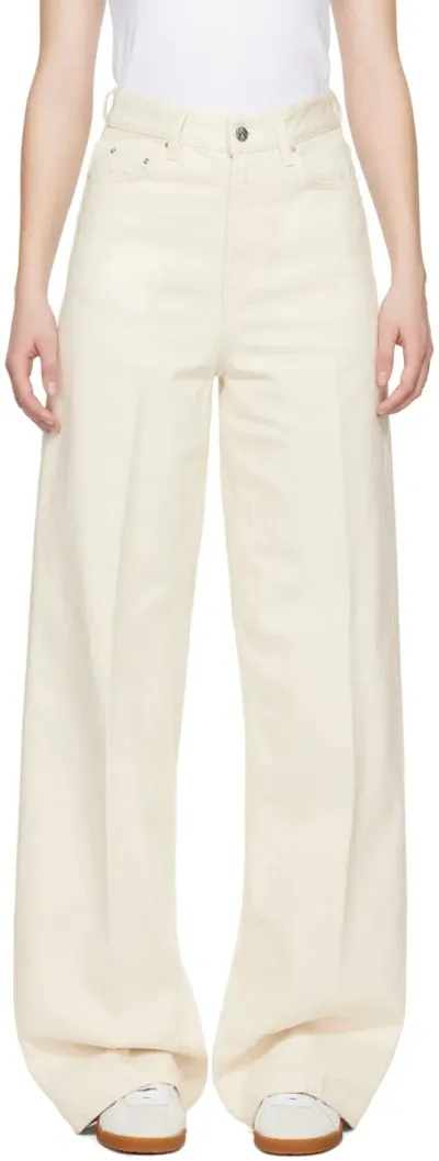 Totême Off-white Wide-leg Jeans In 116 Ecru