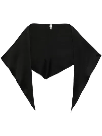 Totême Satin Scarf In Black