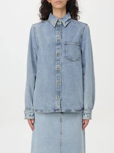 Totême Shirt Toteme Woman Color Denim In 牛仔布