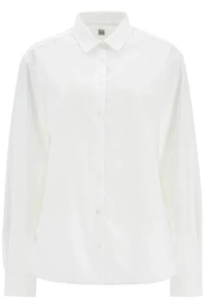 Totême Signature Crisp Cotton Shirt In White