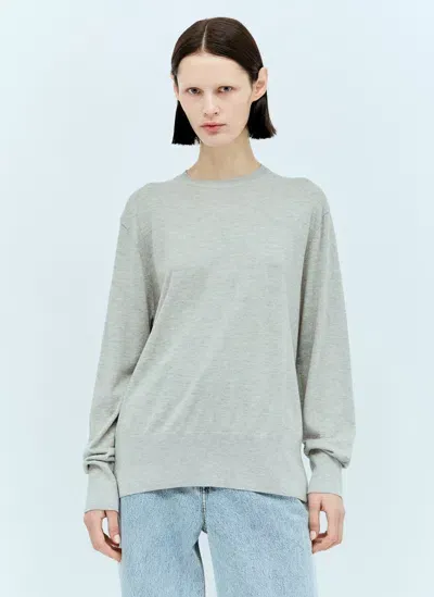 Totême Sik Cashmere Knit Sweater In Gray