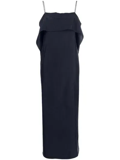 Totême Spaghetti-strap Maxi Dress In Blue