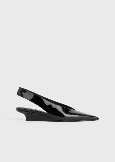 Totême The Wedge-heel Slingback Black In Black 001