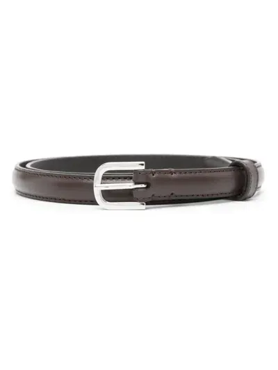 Totême Thin Leather Belt In Brown