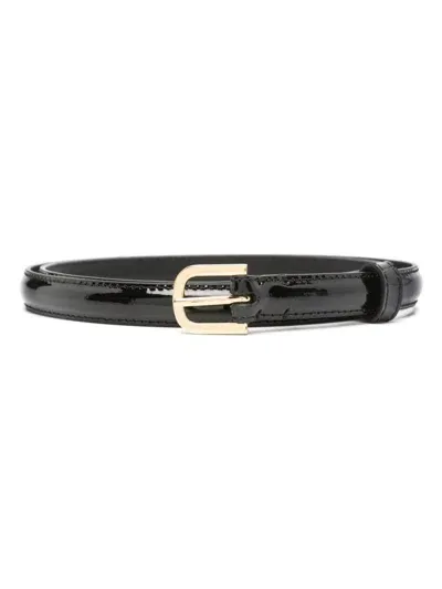 Totême Thin Leather Belt In Black