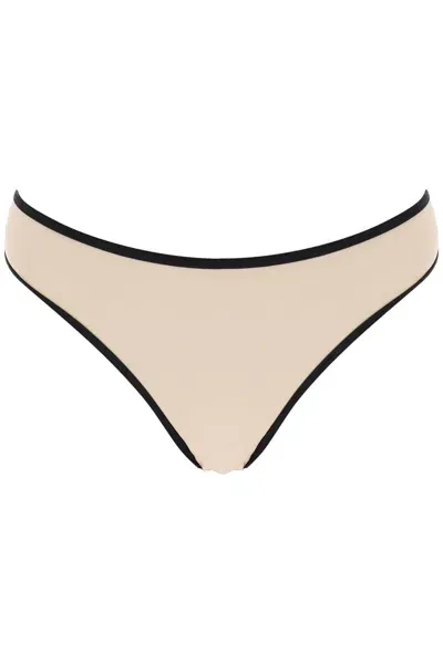 Totême Toteme "bikini Bottom With Contrasting Edge Trim Women In Multicolor