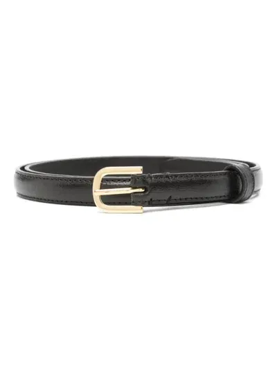 Totême Buckled Thin Belt In Black