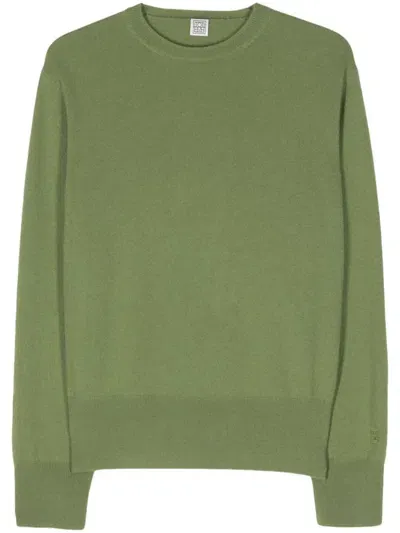 Totême Crew-neck Cashmere Jumper In Green