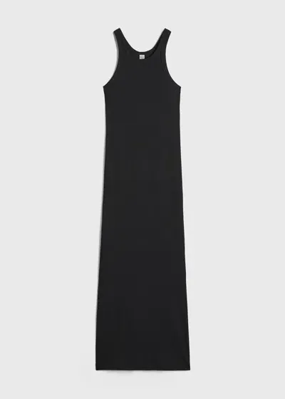 Totême Curved Rib Tank Dress Black In 001 Black