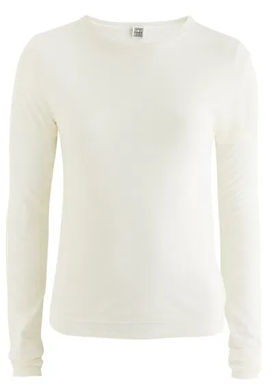 Totême Layered Knitted Top In Off White