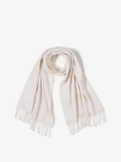 Totême Toteme Monogram Wool Scarf In Motivo Monograma