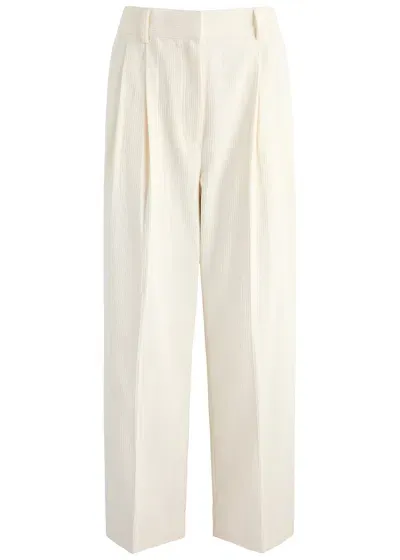 Totême Toteme Straight-leg Corduroy Trousers In Ivory