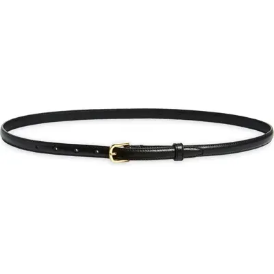 Totême Toteme Thin Leather Belt In Black