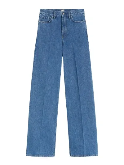 Totême Toteme Wide Leg Denim Jeans In Blue