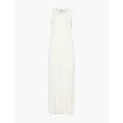 Totême Toteme Layered Maxi Tank Dress In Talc