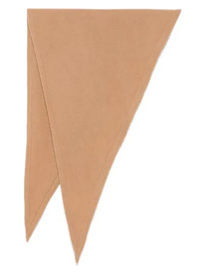 Totême Triangle Cashmere Scarf In Brown