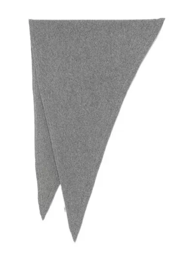 Totême Triangle Cashmere Scarf In Grey