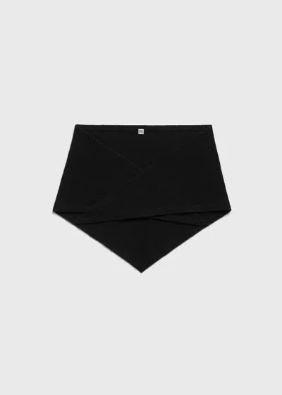 Totême Triangle Wool Cashmere Scarf Black