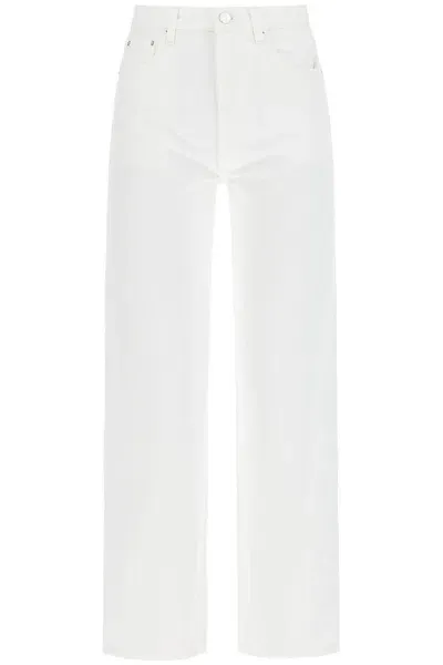 Totême Twisted Seam Cropped Jeans In White