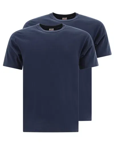 Toyo Enterprise "whitesville" 2 Pack T Shirts In Blue