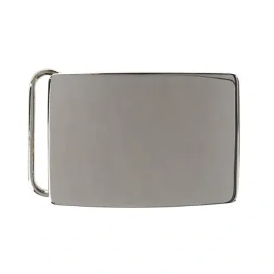 Trafalgar 30mm Rhodium Over Solid Sterling Silver Compression Belt Buckle In Gray